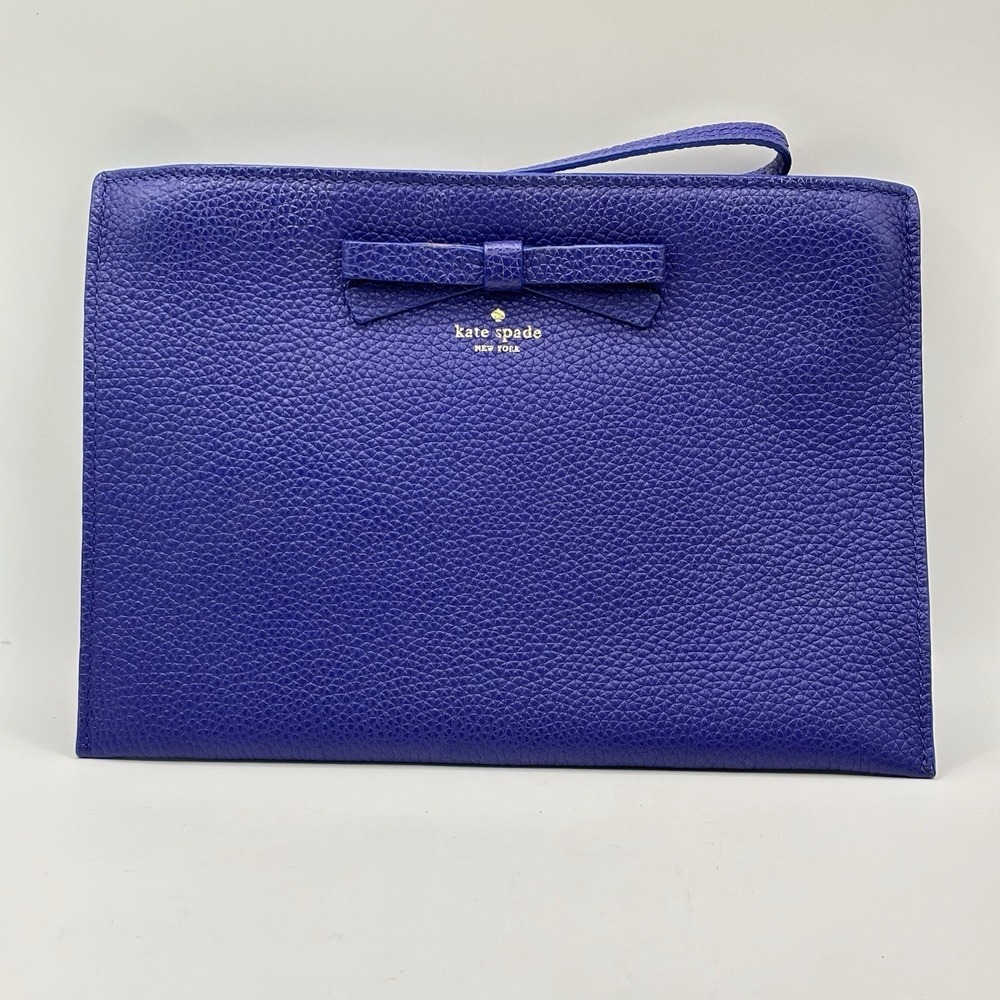 Kate Spade New York On Purpose Leather Wristlet‎ Blue - Picture 2 of 7